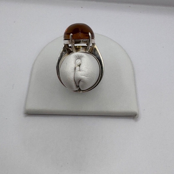 Color Change Created Zoisite Pear Cabochon Ring and Earring Set - Sterling 5.75 - Picture 9 of 10